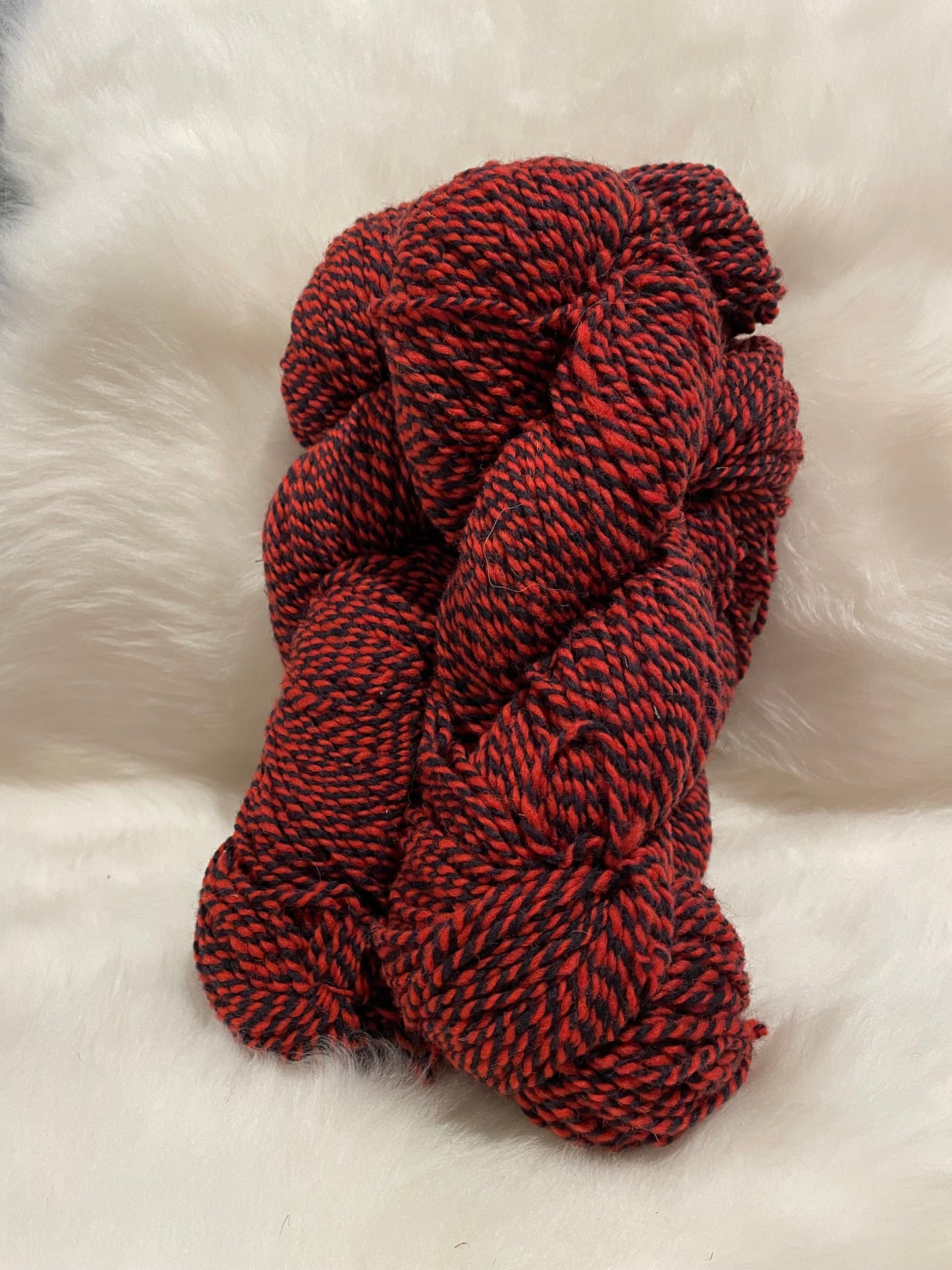 Red and Black Twist 2ply Yarn