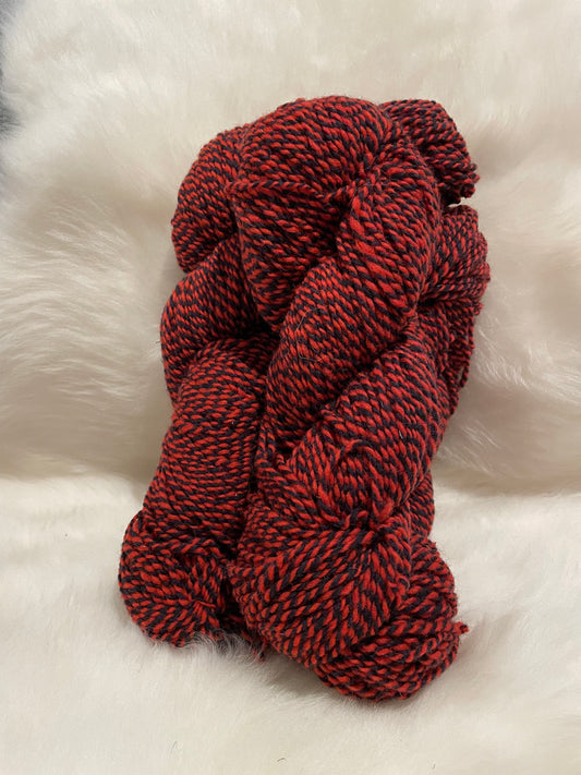 Red and Black Twist 2ply Yarn