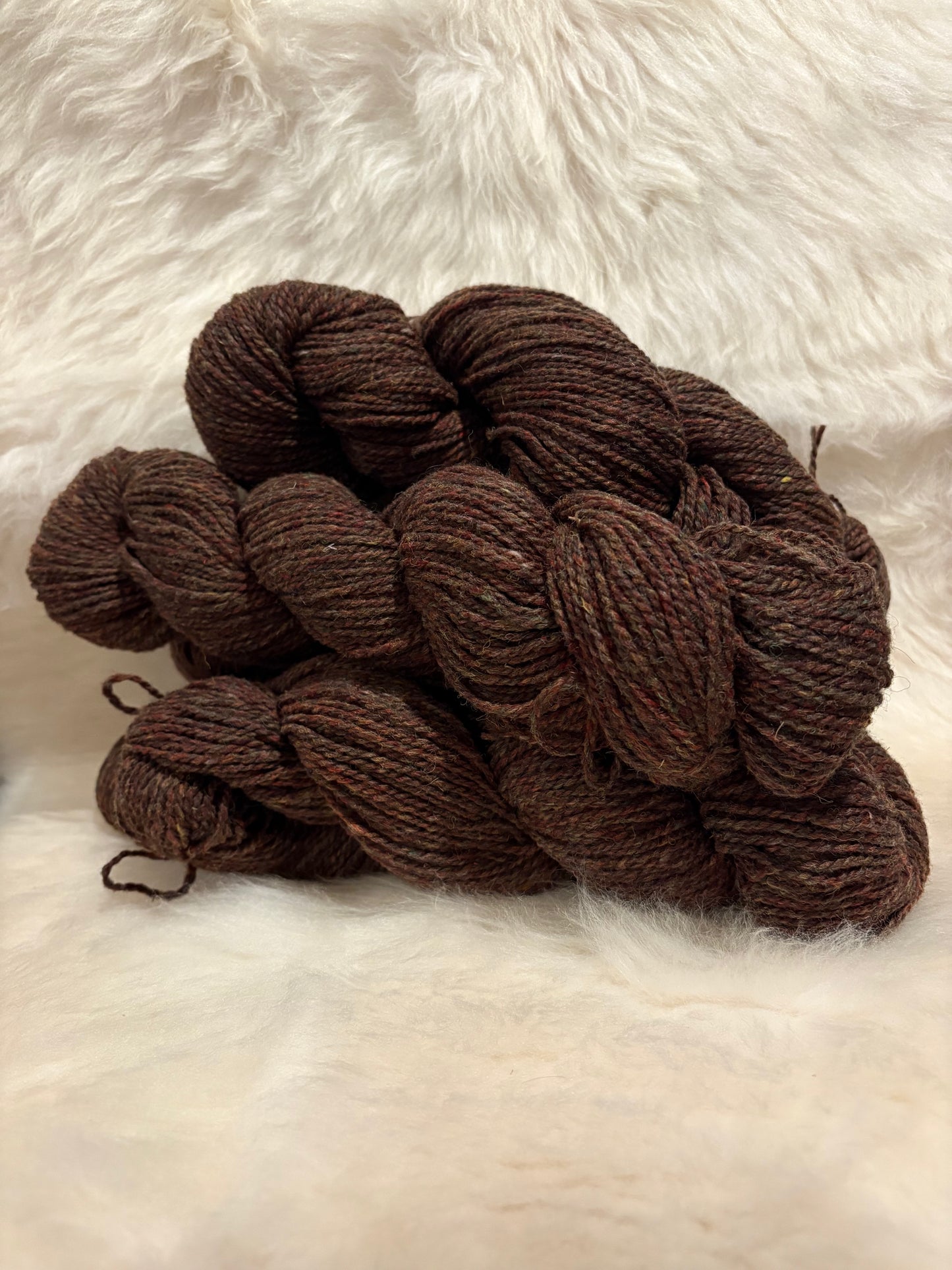 Brown Heather 2ply Yarn